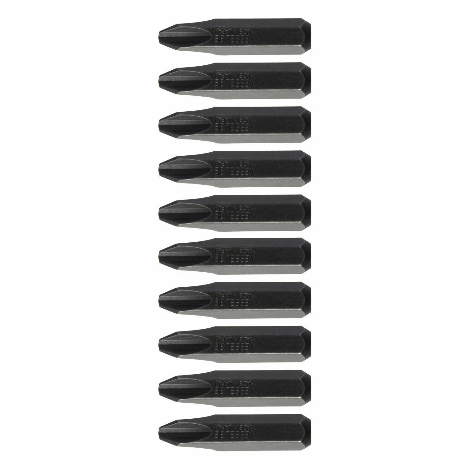 VESSEL 8mm HEX SHANK IMPACT DRIVER BIT 10PCS SET (PH3x36mm) C51-3-36E