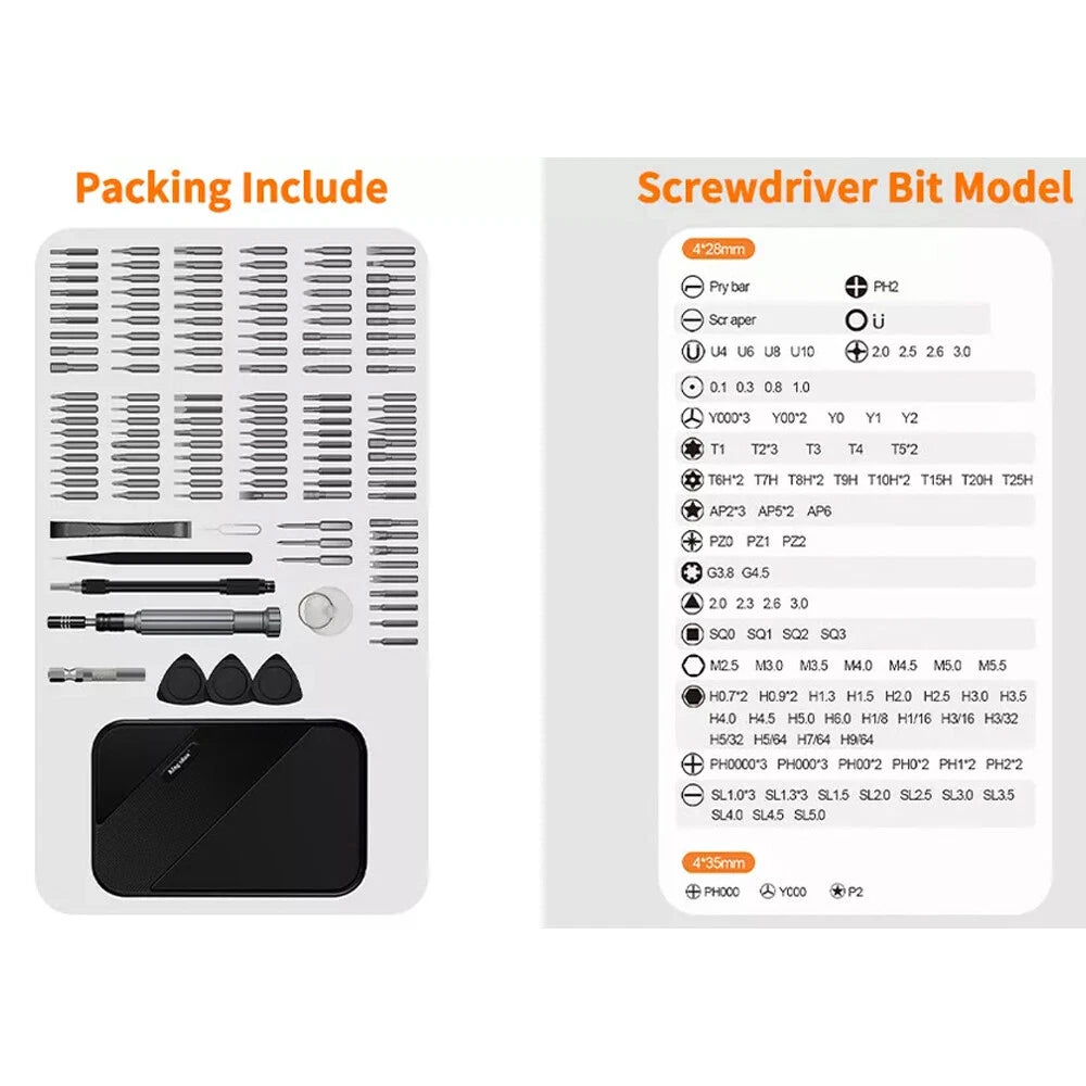 130 in 1 Precision Screwdriver Set Magnetic Bit Kit Precision Screwdriver Set