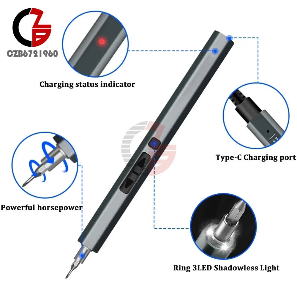 75in1 Mini Electric Screwdriver Magnetic Rechargeable Precision Screwdriver Set