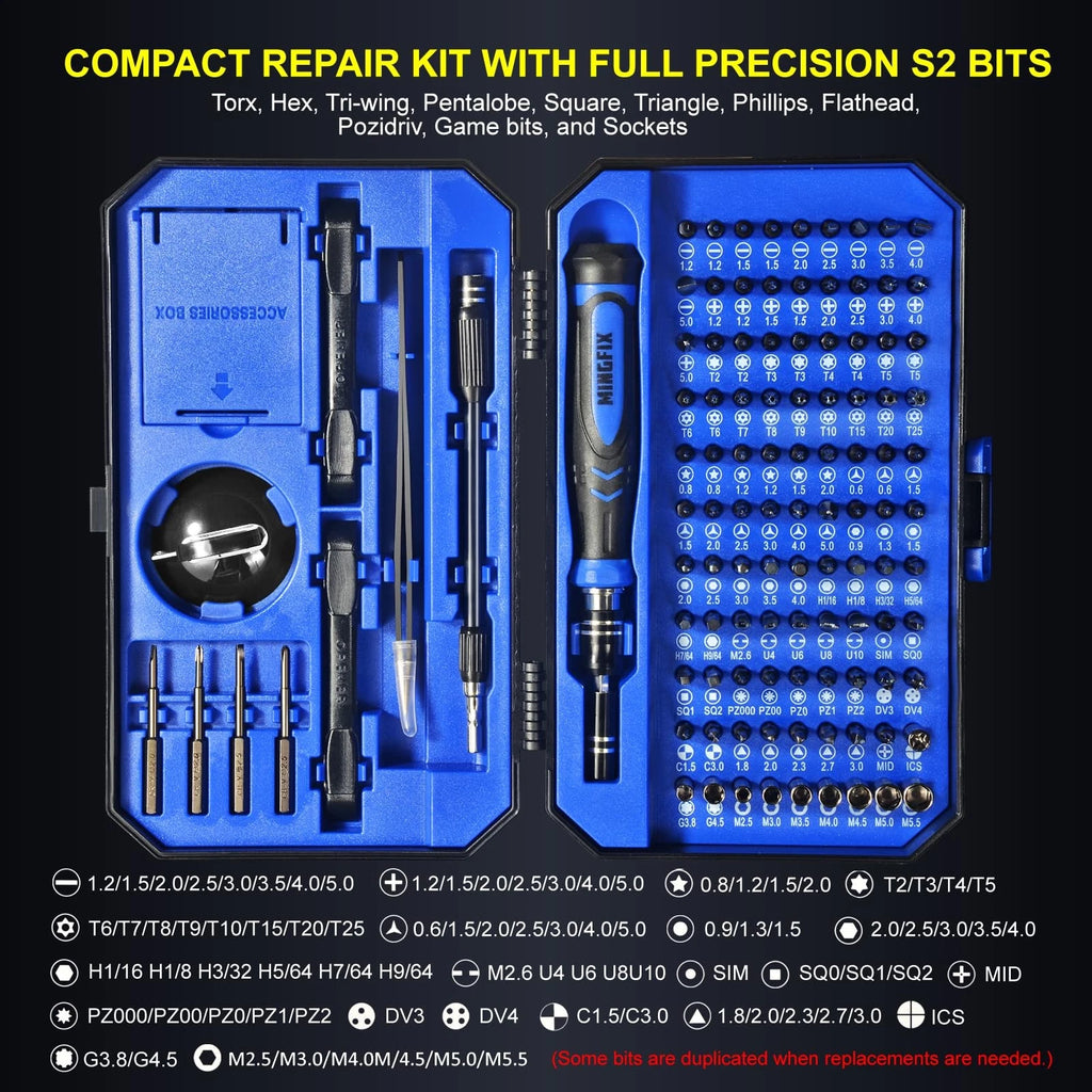 Precision Screwdriver Set with 103 Multi Bits, 115 in 1 Small Magnetic Repair...