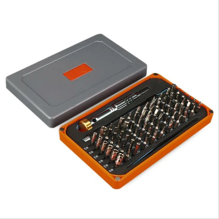 68-in-1 Orange Gray Box Chrome Vanadium Steel Screwdriver Set Precision