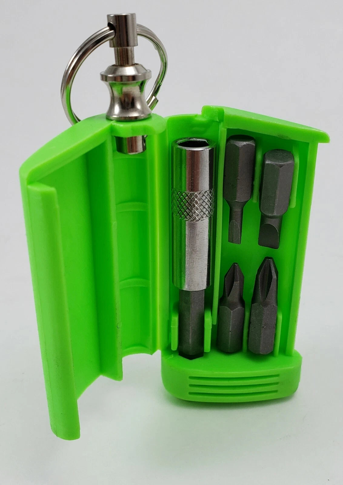 2 Boxer Tools 6 Pc Power Bit Driver Keychain, 2 Included Green & Pink