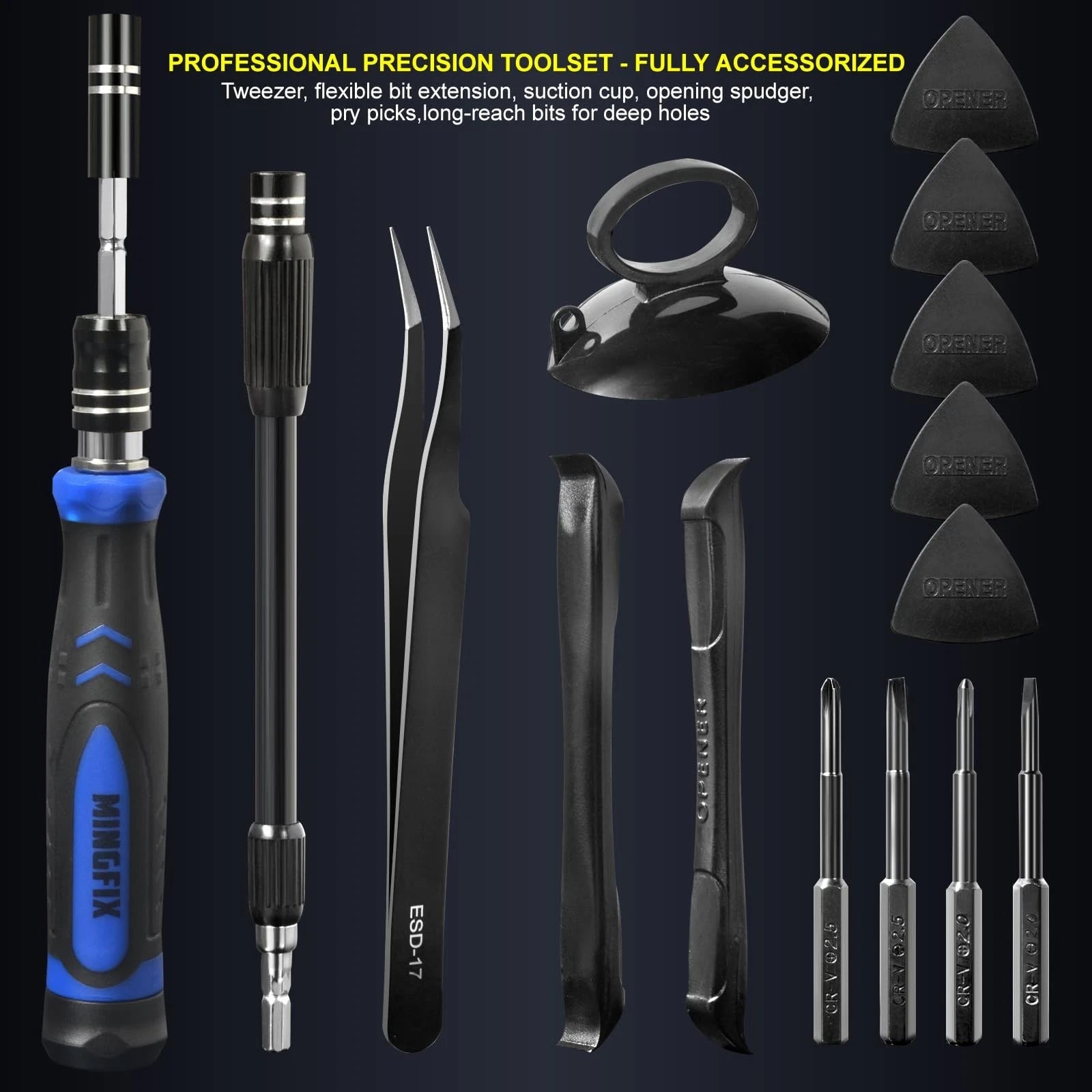 Precision Screwdriver Set with 103 Multi Bits, 115 in 1 Small Magnetic Repair...