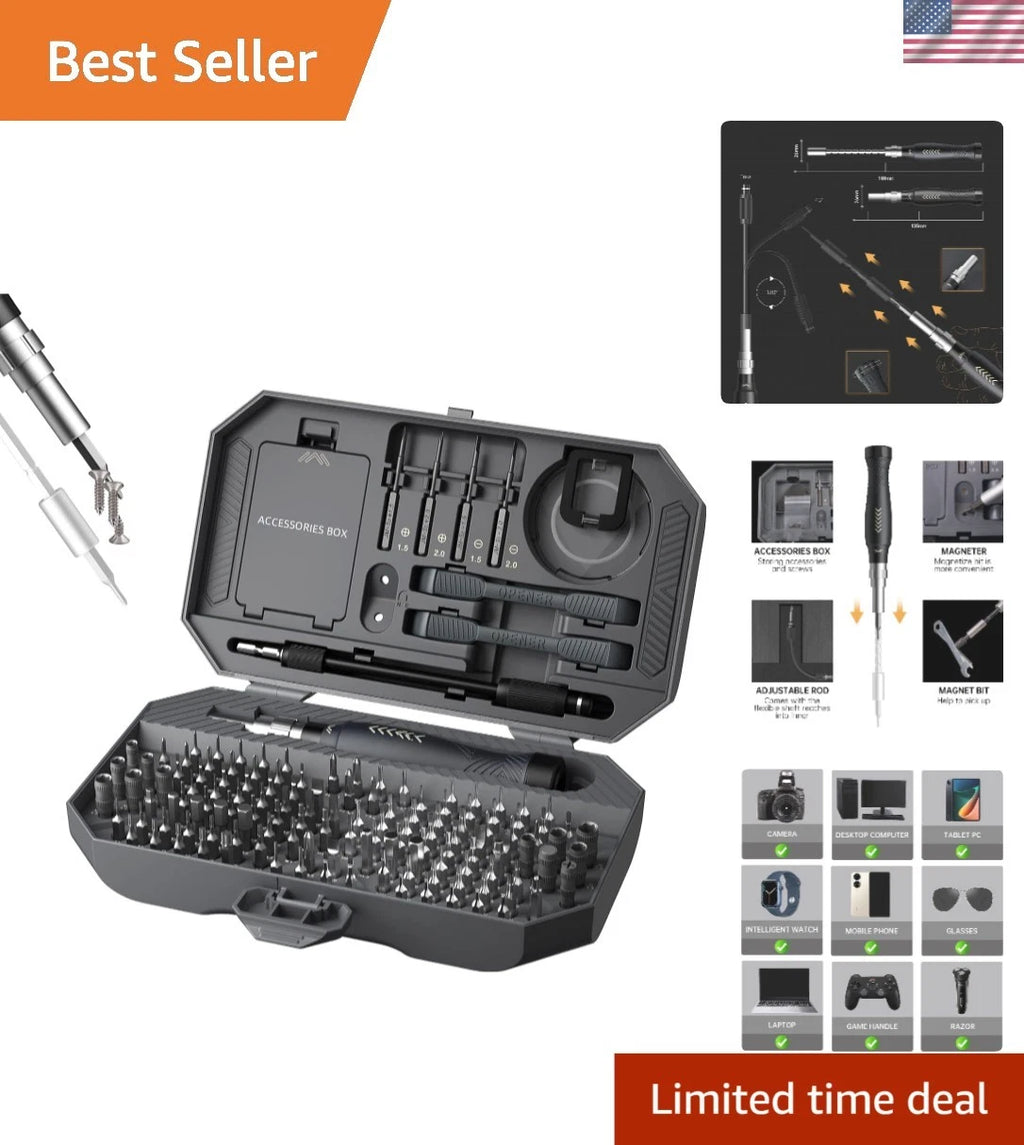 Professional Laptop and Mobile Repair Toolkit - 164pcs Precision Screwdrivers