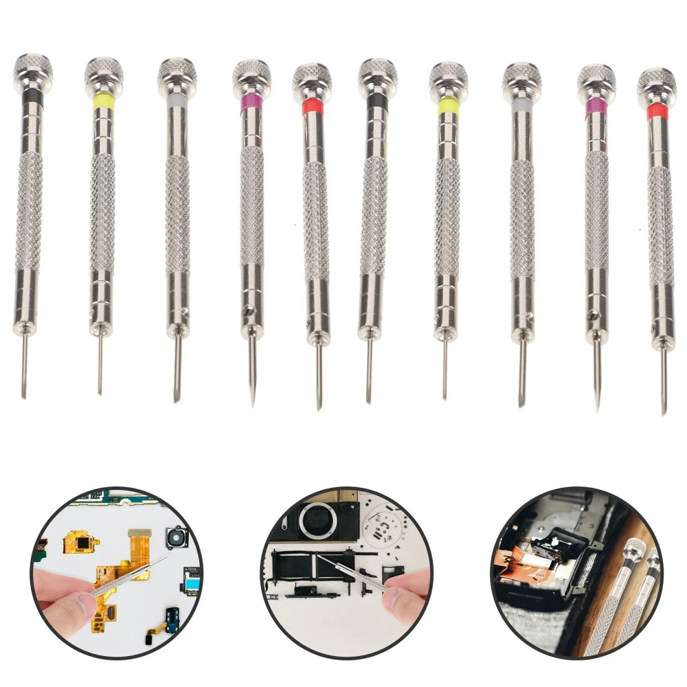 Flat Screwdriver Set Watch Fixing Tool Kit Eyeglass Repair Travel Tools