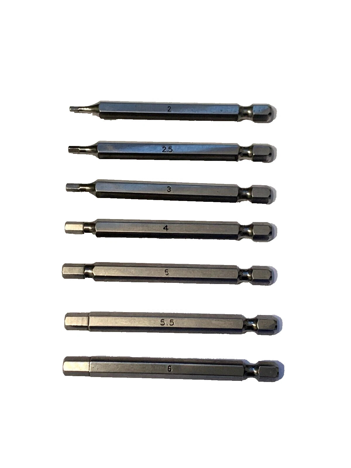 PICQUIC - MM Hex Bits - 7 Bits  1/4"- 3" long for the MM HEX CALIBRE Screwdriver
