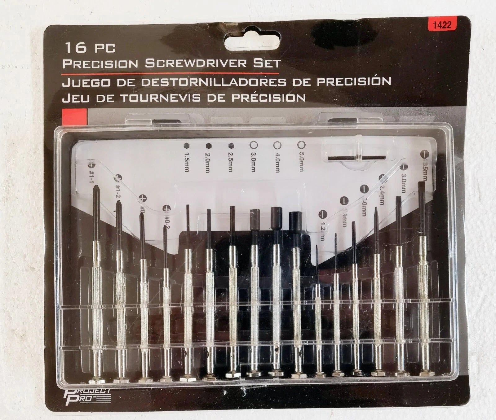 16 PC Precision SCREWDRIVER Set Project Pro New 1422