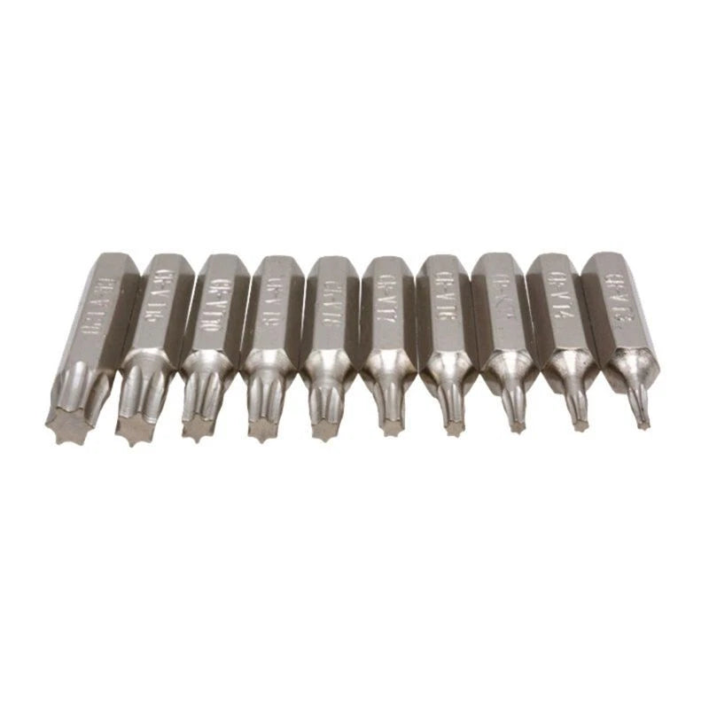 10PCS CR-V Torx Screwdriver Bits Set T3 T4 T5 T6 T7 T8 T9 T10 T15 T20 Mobile Bit