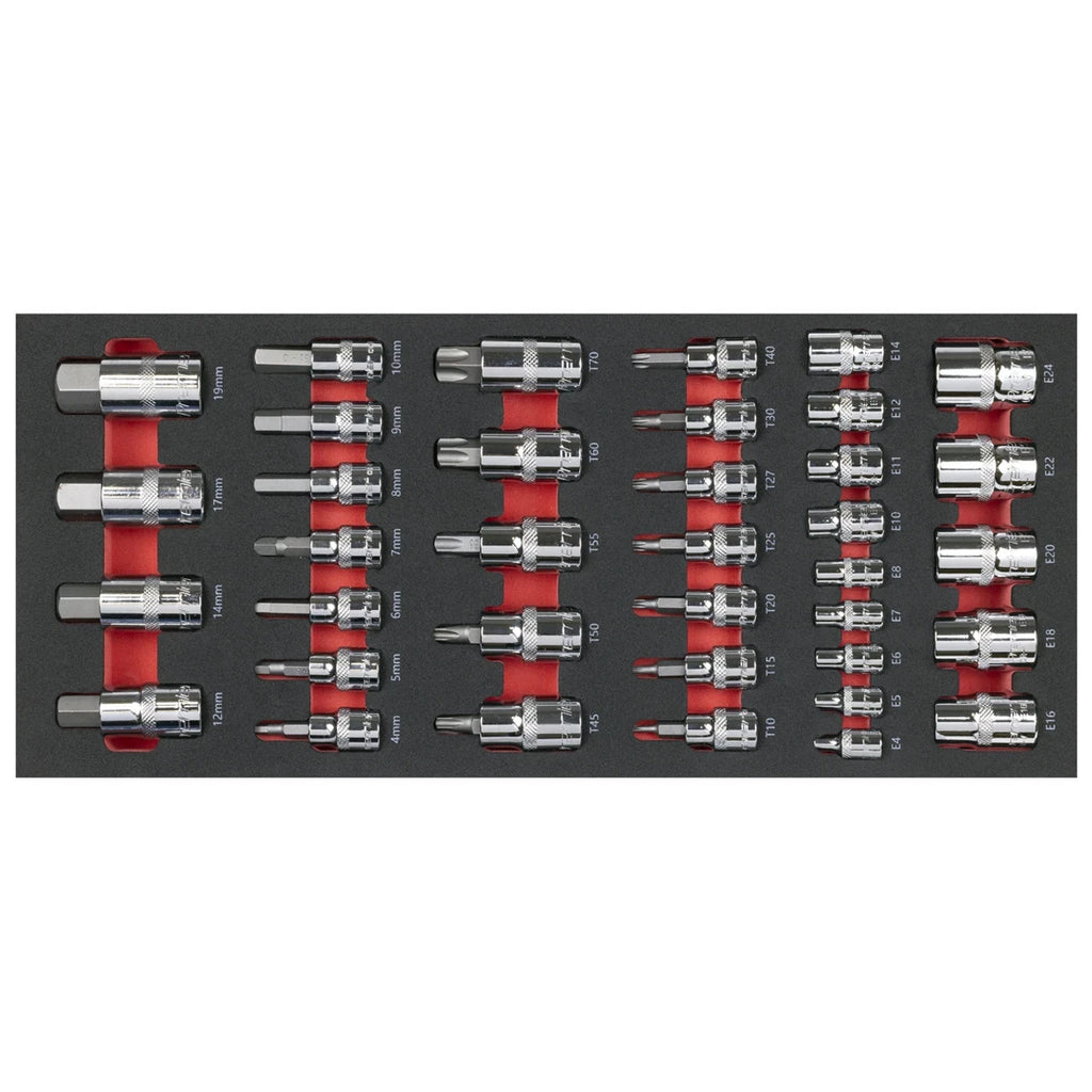 Sealey TBT61 Socket Bit Set with Tool Tray 37pc