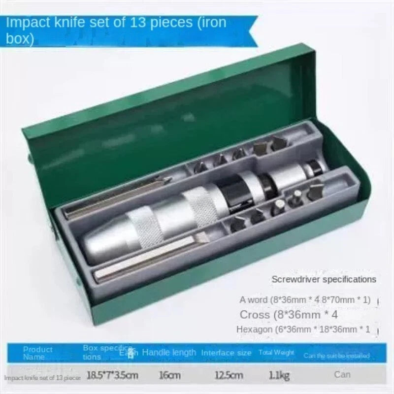7PCS Impact Screwdriver Set Portable Heavy Duty Shock Screw Driver Chisel