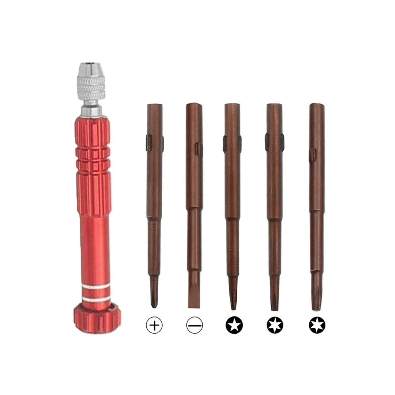 Miniature Precisions Screwdriver Set 5 in 1 Kit for Electronics Watches Glasses