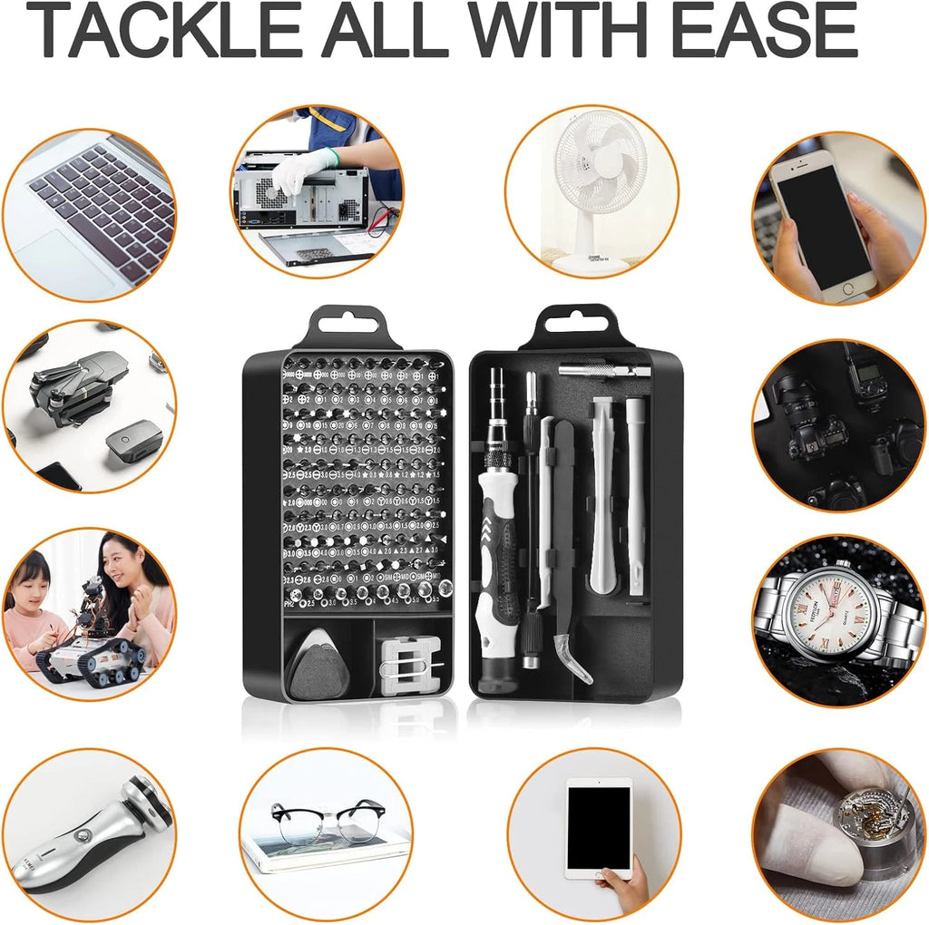 Precision Screwdriver Set, Professional Grade 115 in 1 Magnetic Repair Tool Kit