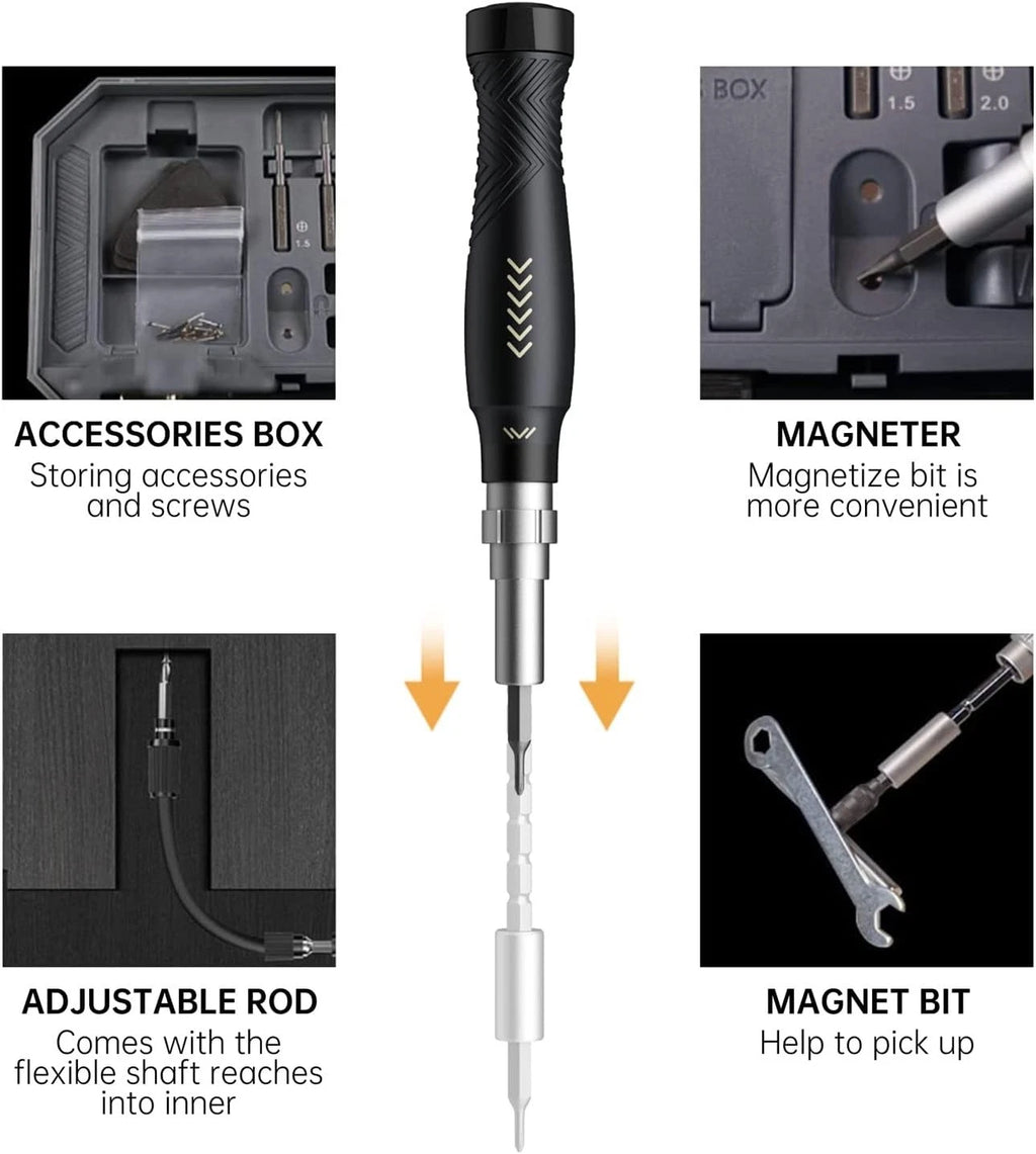 Professional Laptop and Mobile Repair Toolkit - 164pcs Precision Screwdrivers