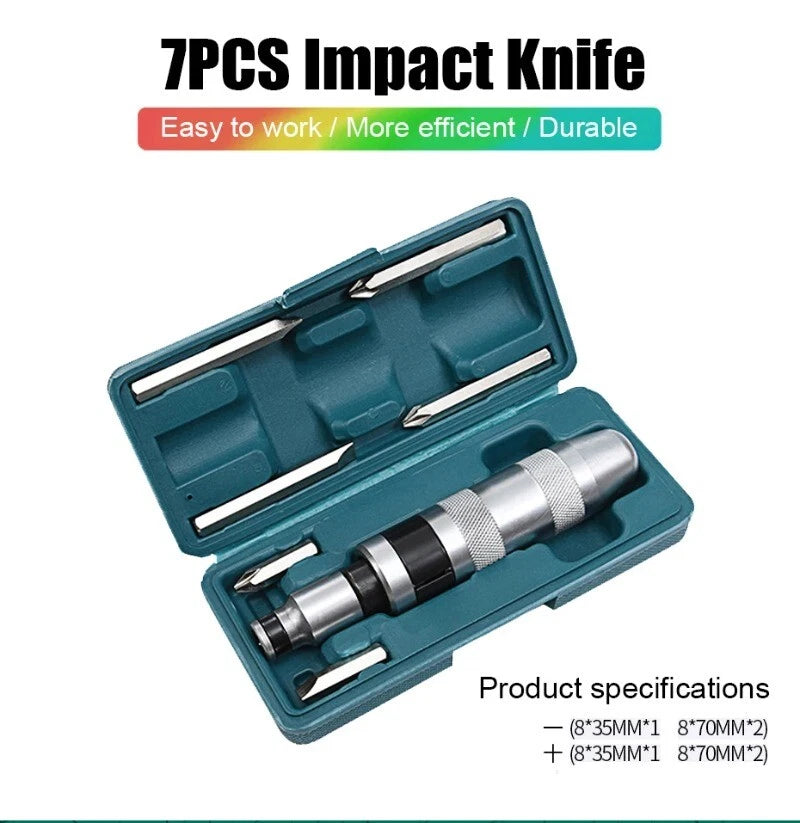 7PCS Impact Screwdriver Set Portable Heavy Duty Shock Screw Driver Chisel