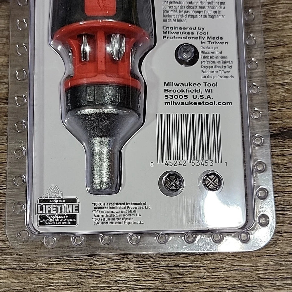 Milwaukee Compact Ratcheting Multi-Bit Driver - Black/Red #48-22-2330