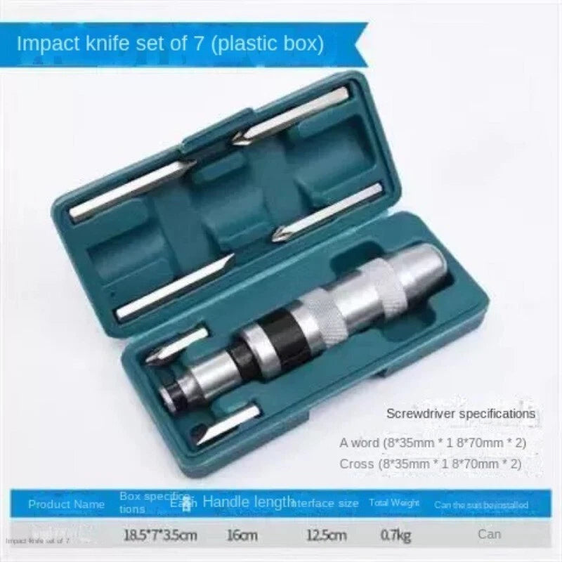 7PCS Impact Screwdriver Set Portable Heavy Duty Shock Screw Driver Chisel
