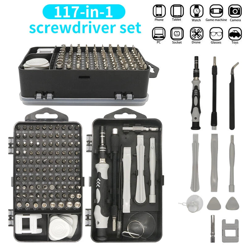 117 Pc Precision Screwdriver Set Tool Kit Torx For Laptop Watch Repair Tool Kit