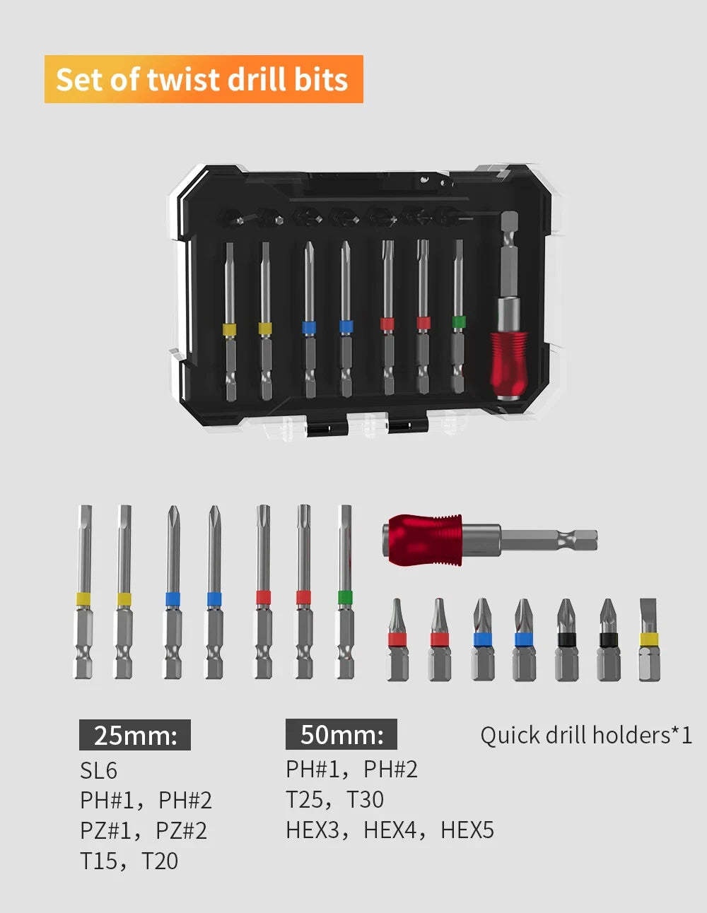 Deluxe Screwdriver Case Home Work Screw Repair Kit Multifunction Screwdriver