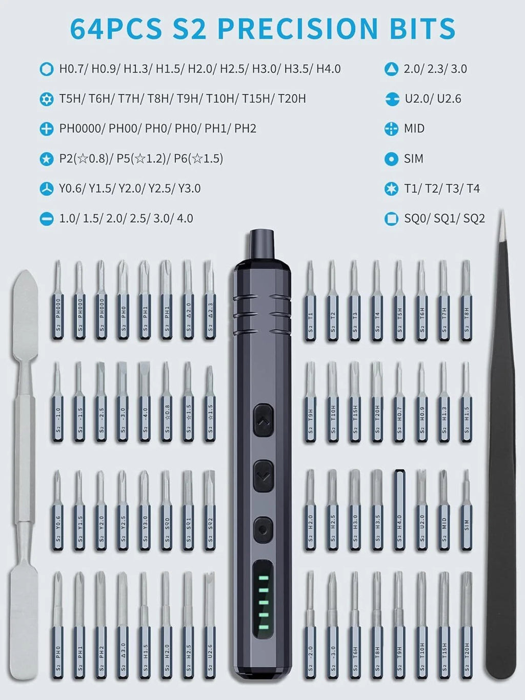 Mini Electric Precision Screwdriver Set 70 in 1 Small Electronic Tool Kit