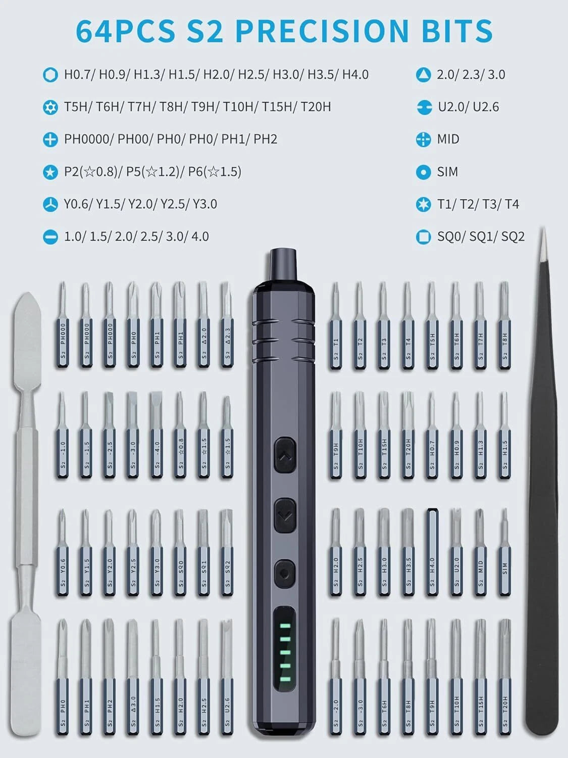 Mini Electric Precision Screwdriver Set 70 in 1 Small Electronic Tool Kit