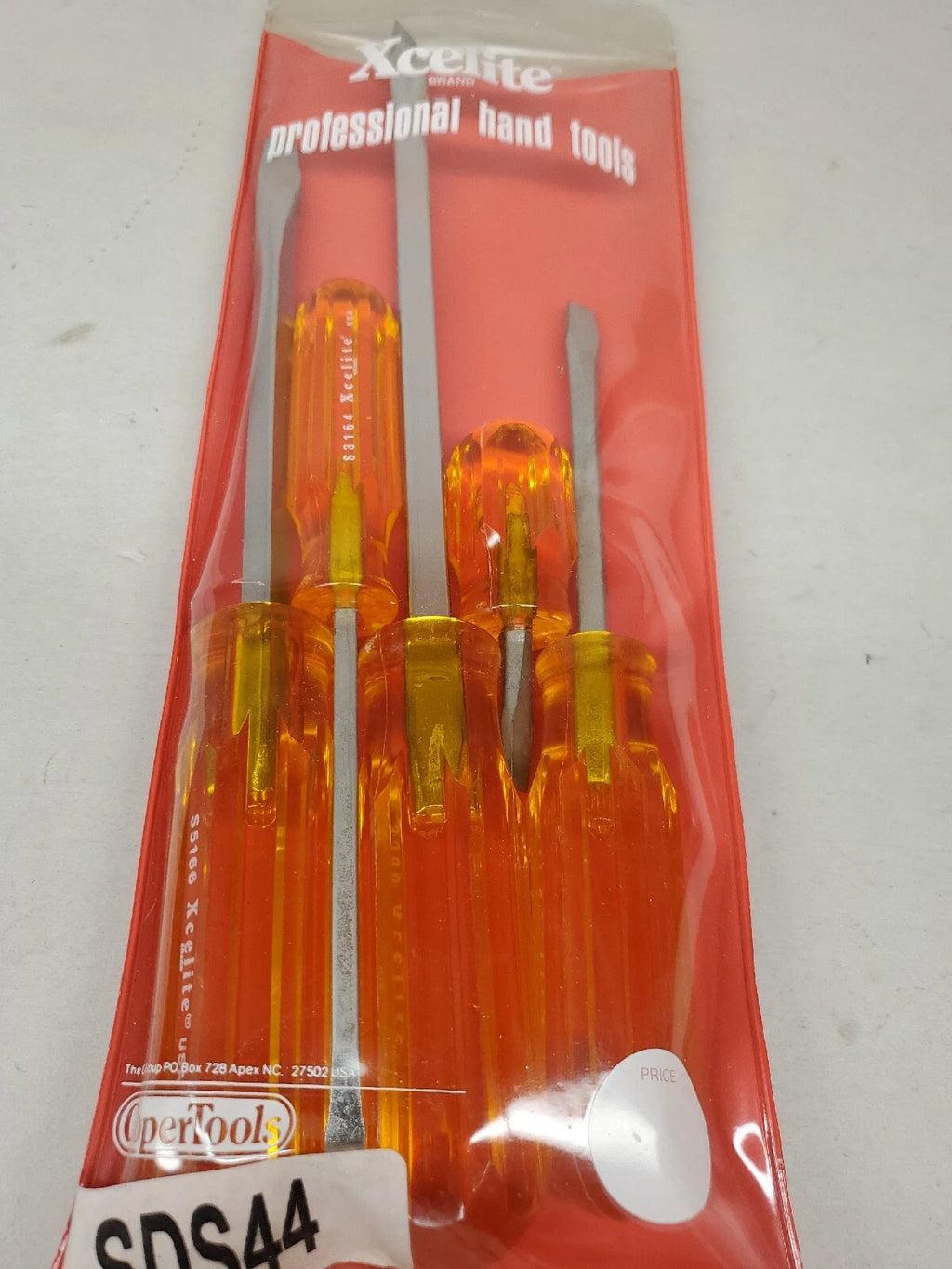 Xcelite SDS44  Square Blade Slotted Regular Screwdriver Set Amber 5 pcs USA MADE