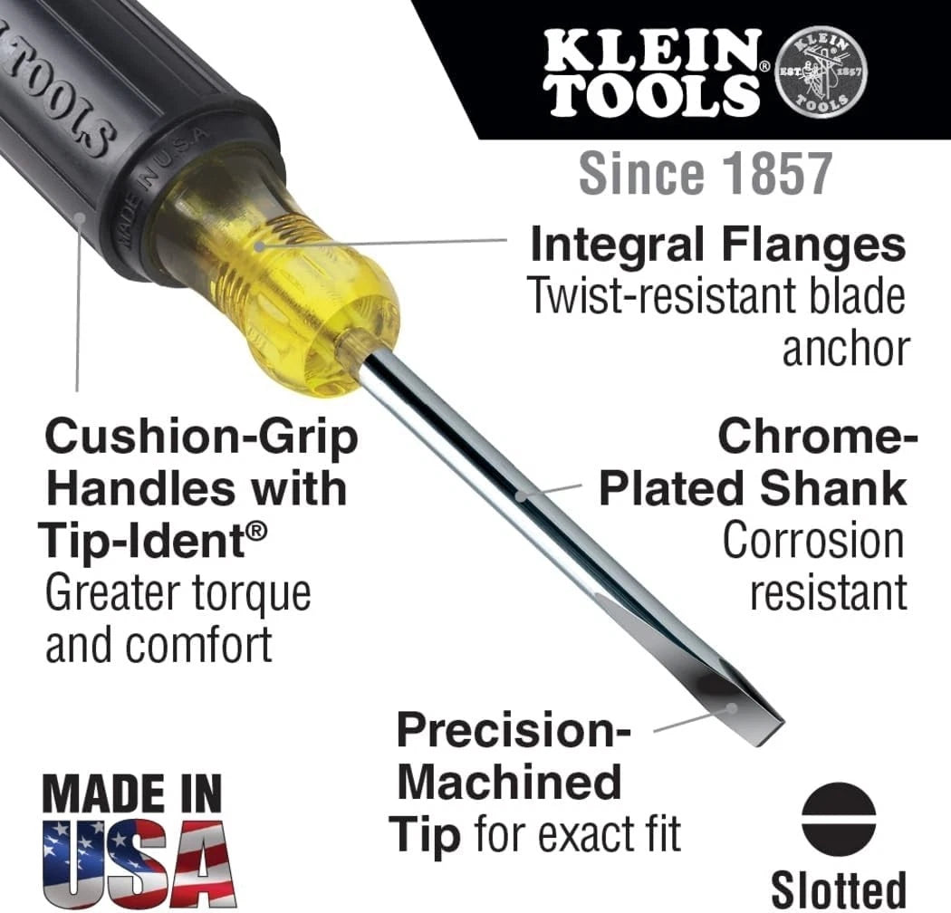 Screwdriver Set All-Purpose 8-Piece with Cushion Grip Professional Tools