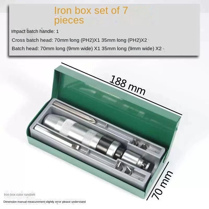 7PCS Impact Screwdriver Set Portable Heavy Duty Shock Screw Driver Chisel