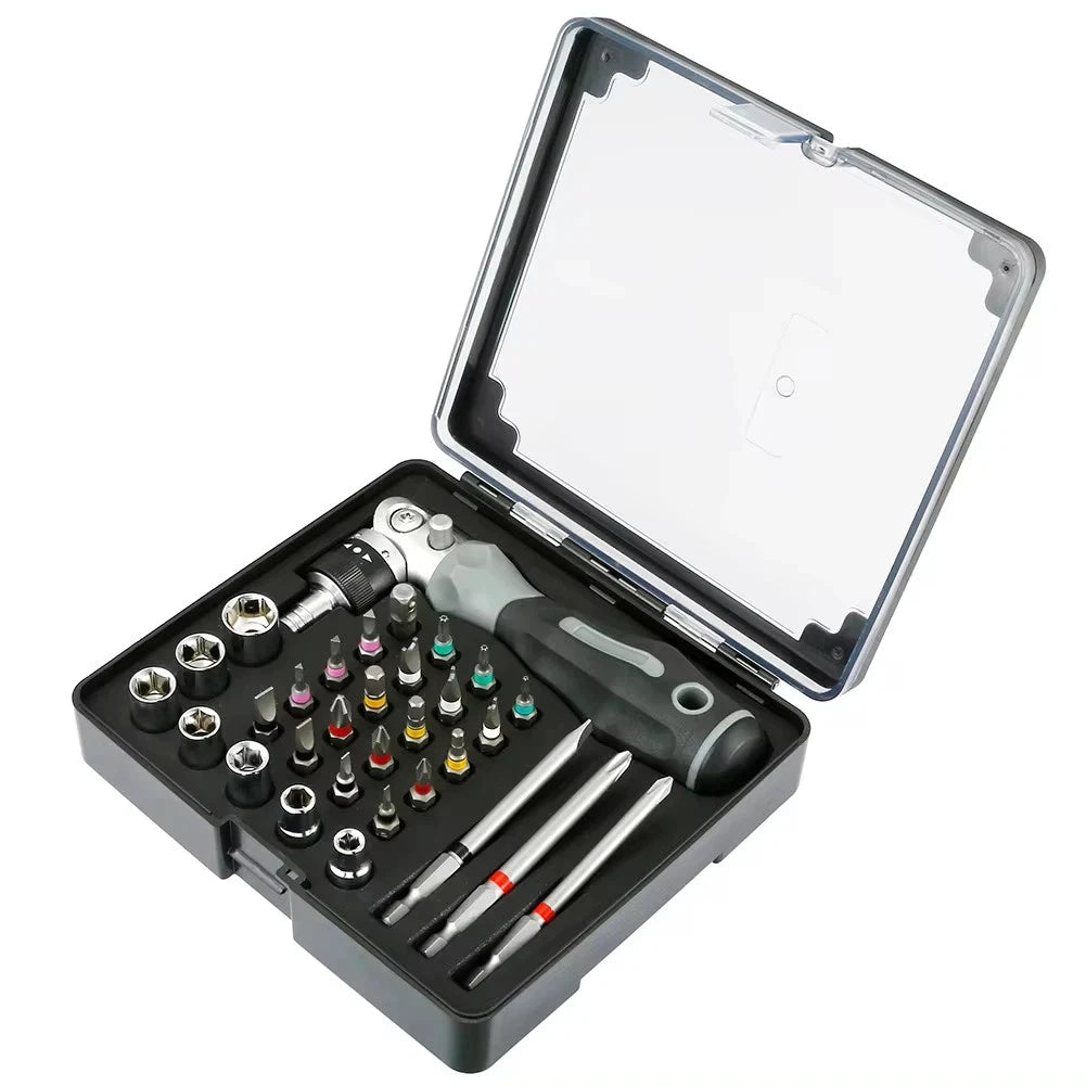 Ratchet Screwdriver Set Computer Repair Tools Box Multidirectional Repair Tools