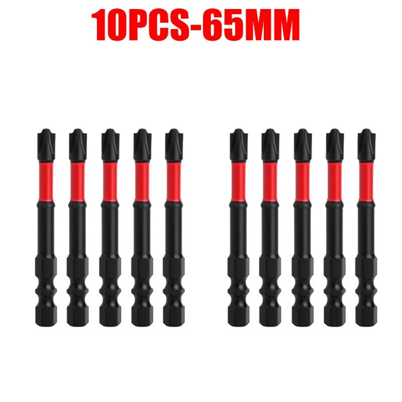5PCS FPH2 Impact Screwdriver Bit Set-S2 Steel 65mm &110mm Slotted Heads 2025 NEW