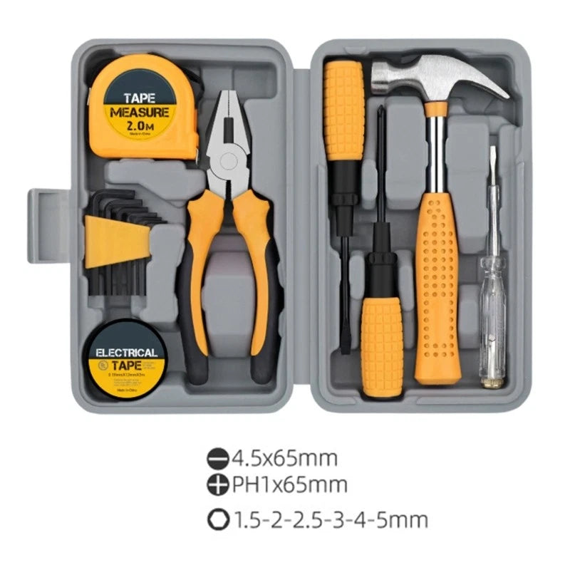 Multifunction Tool Set Heavy Duty Construction Compact Storage Ergonomic Design