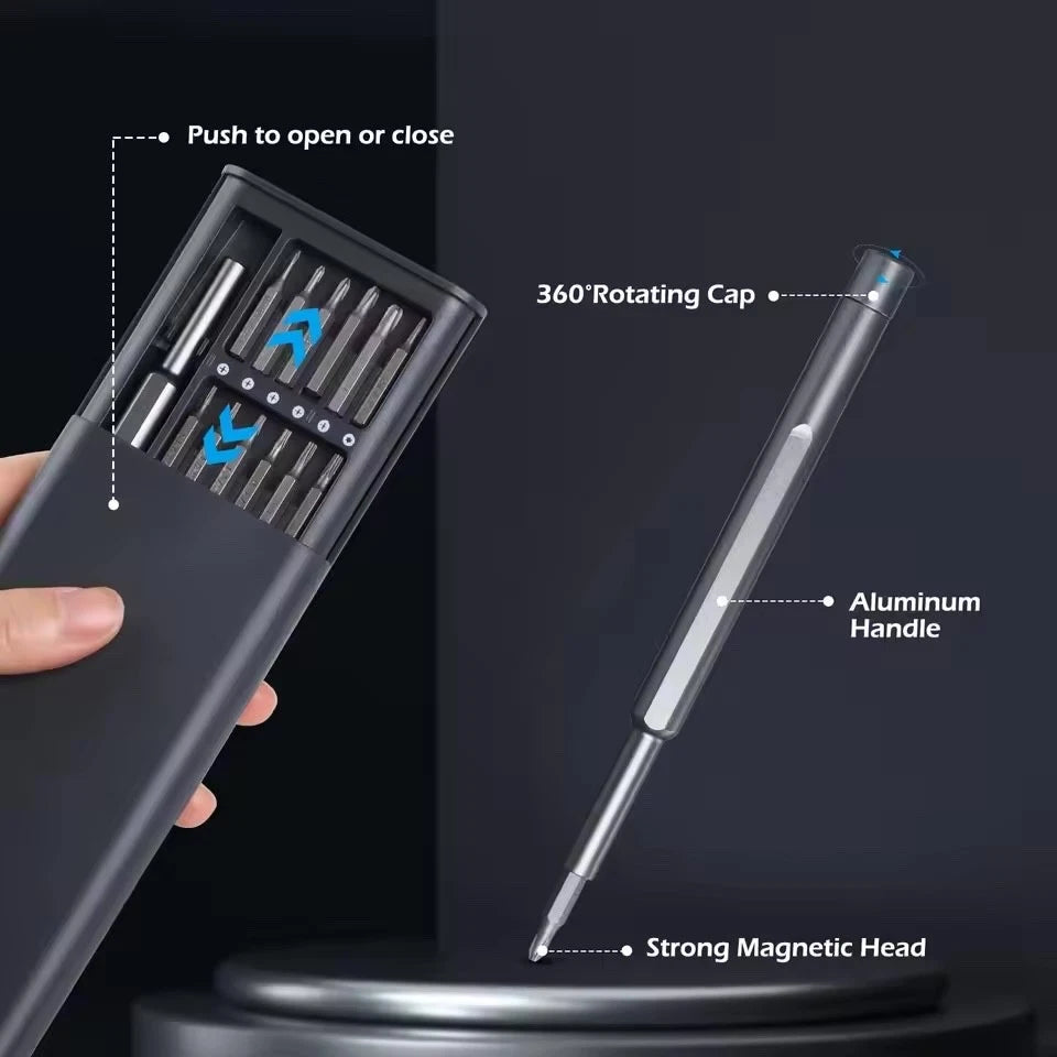 Precision Screwdriver Set 25 in 1 Phillips Torx Hexagonal Flat Head Magnetic Scr