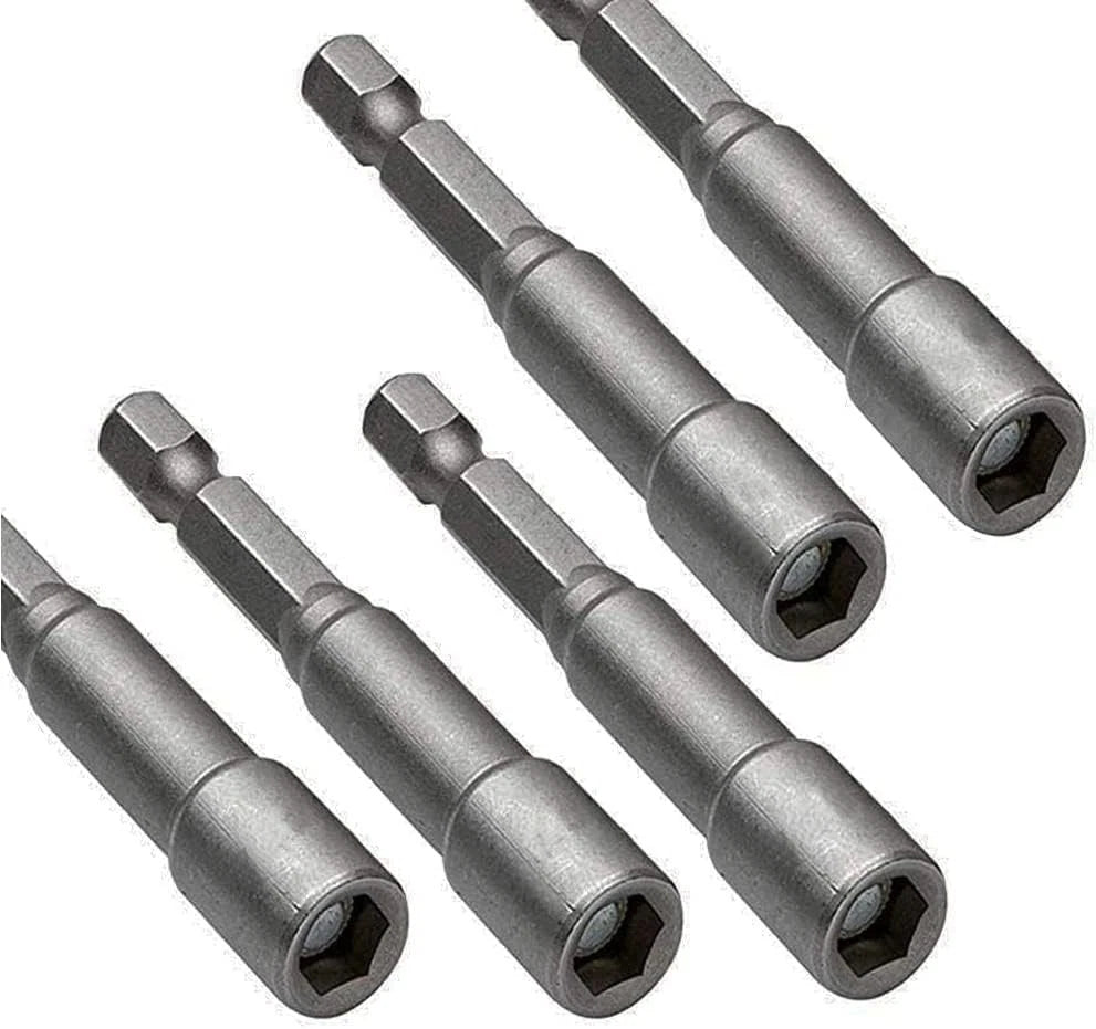 10pcs Power Nut Driver Set 1/4” Hex Shank Magnetic Quick Change Socket Nut Im...