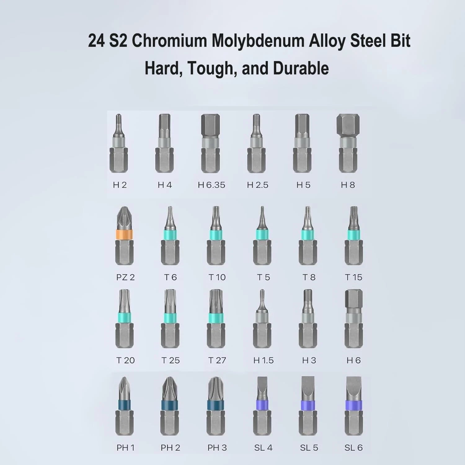 24-In-1 Ratchet Screwdriver Set Magnetic Precision Bits with Detachable Handle