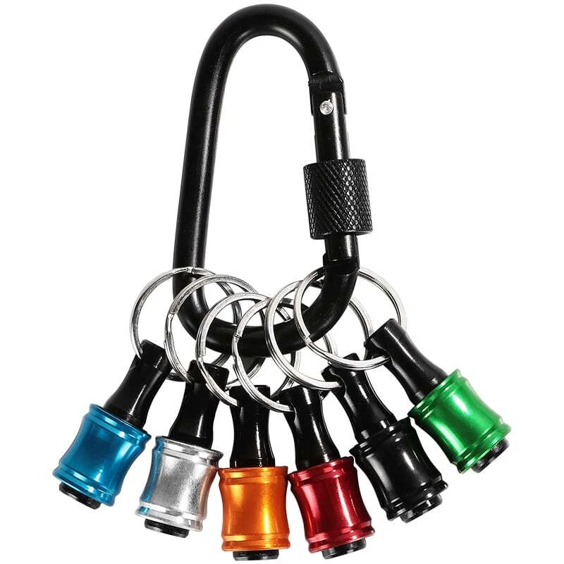 14PCS 1/4" Hex Shank Screwdriver Bit Holder Keychain Extension Bar Quick Release