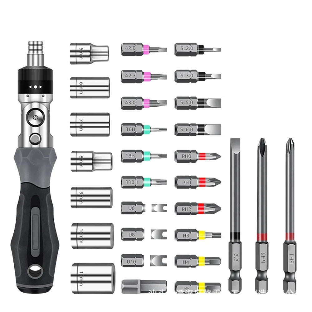 Ratchet Screwdriver Set Computer Repair Tools Box Multidirectional Repair Tools