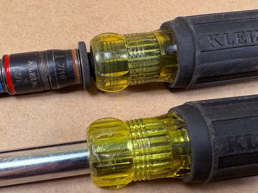 Used Klein Tools Multi Bit Screwdriver Nut Driver + Partial Flip Socket Set