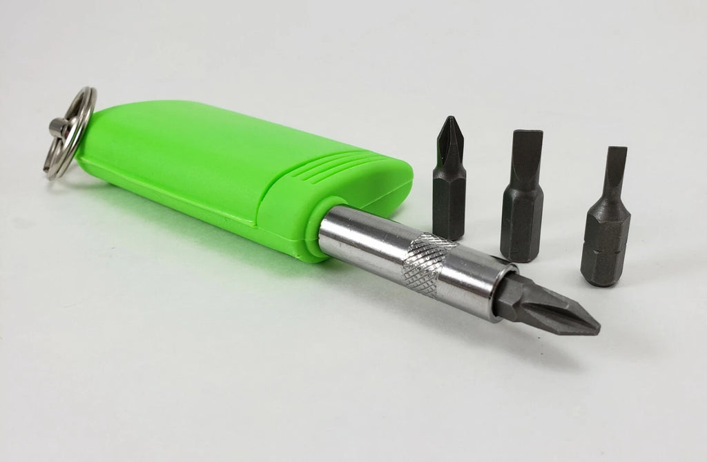2 Boxer Tools 6 Pc Power Bit Driver Keychain, 2 Included Green & Pink