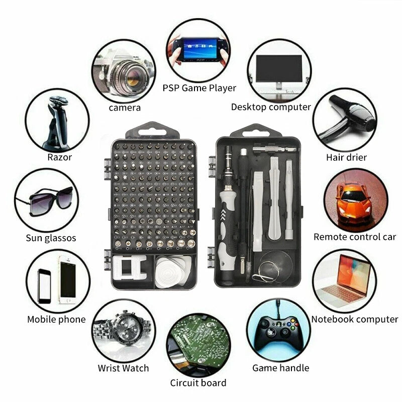 117 Pc Precision Screwdriver Set Tool Kit Torx For Laptop Watch Repair Tool Kit