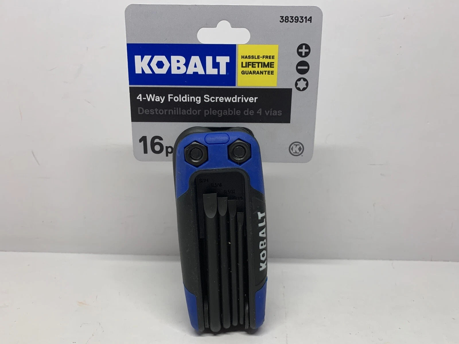 4-Way 16 Piece Folding Screw Driver Kit #3839314 Phillips, Slotted & Torx