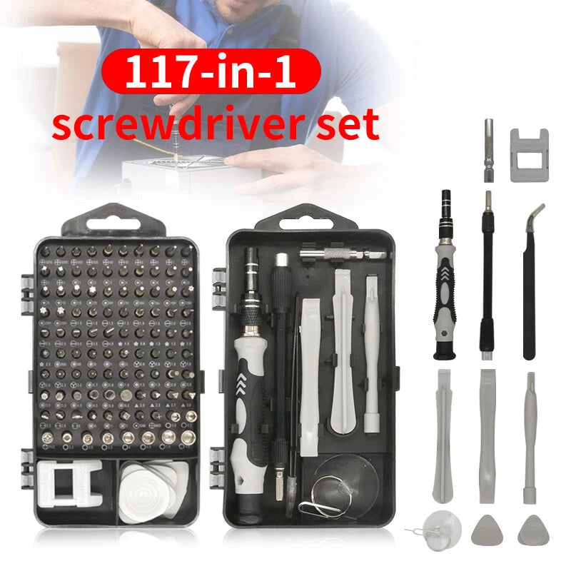 117 Pc Precision Screwdriver Set Tool Kit Torx For Laptop Watch Repair Tool Kit