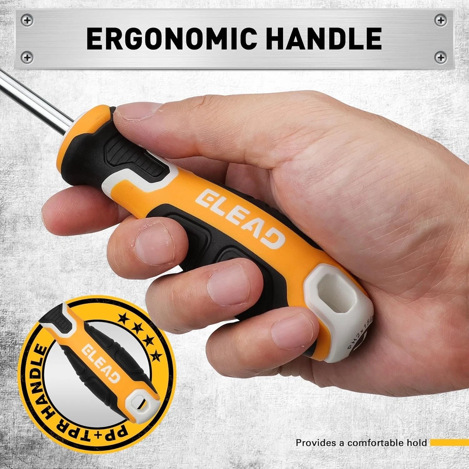 6-Piece Magnetic Screwdrivers Set, 3 Phillips and 3 Slotted Tips Professional