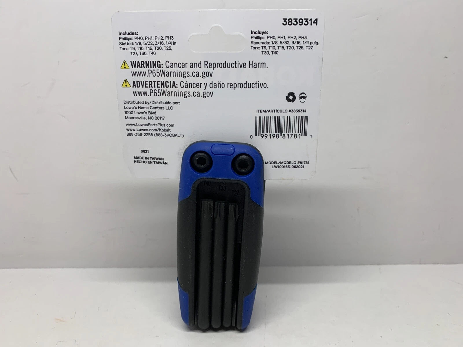 4-Way 16 Piece Folding Screw Driver Kit #3839314 Phillips, Slotted & Torx