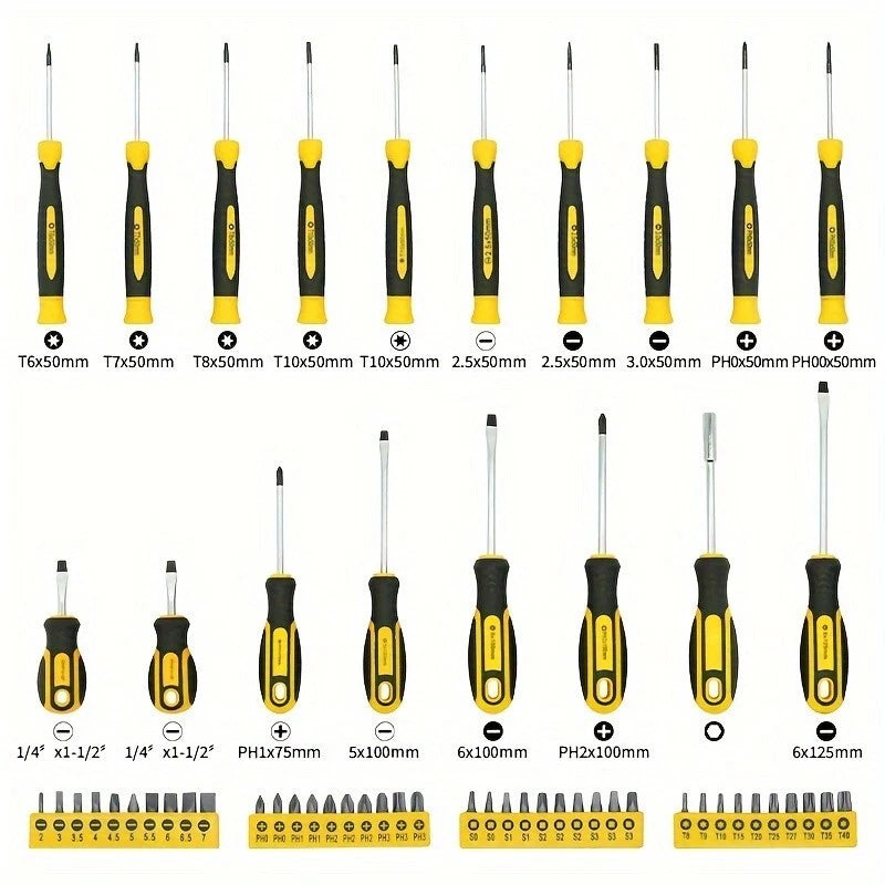 58pcs Strong Torque High Hardness Handheld Magnetic Screwdriver Set Tools