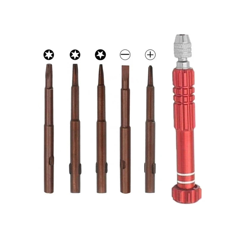 Miniature Precisions Screwdriver Set 5 in 1 Kit for Electronics Watches Glasses