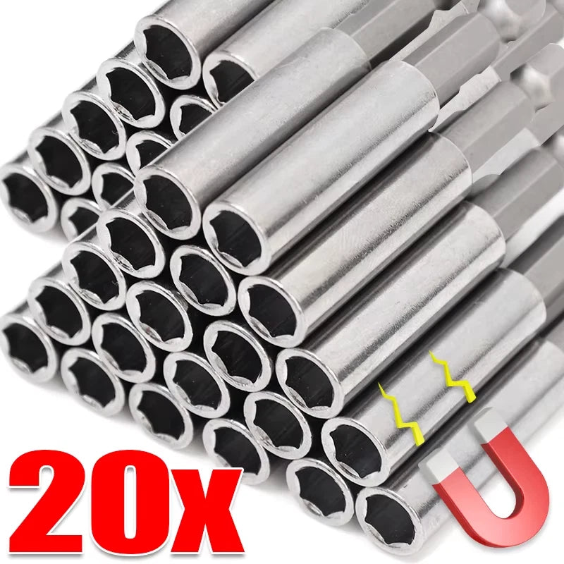 1/20X Magnetic Screwdriver Bit Holder Set Hex Shank Extension Carbon Steel Quick