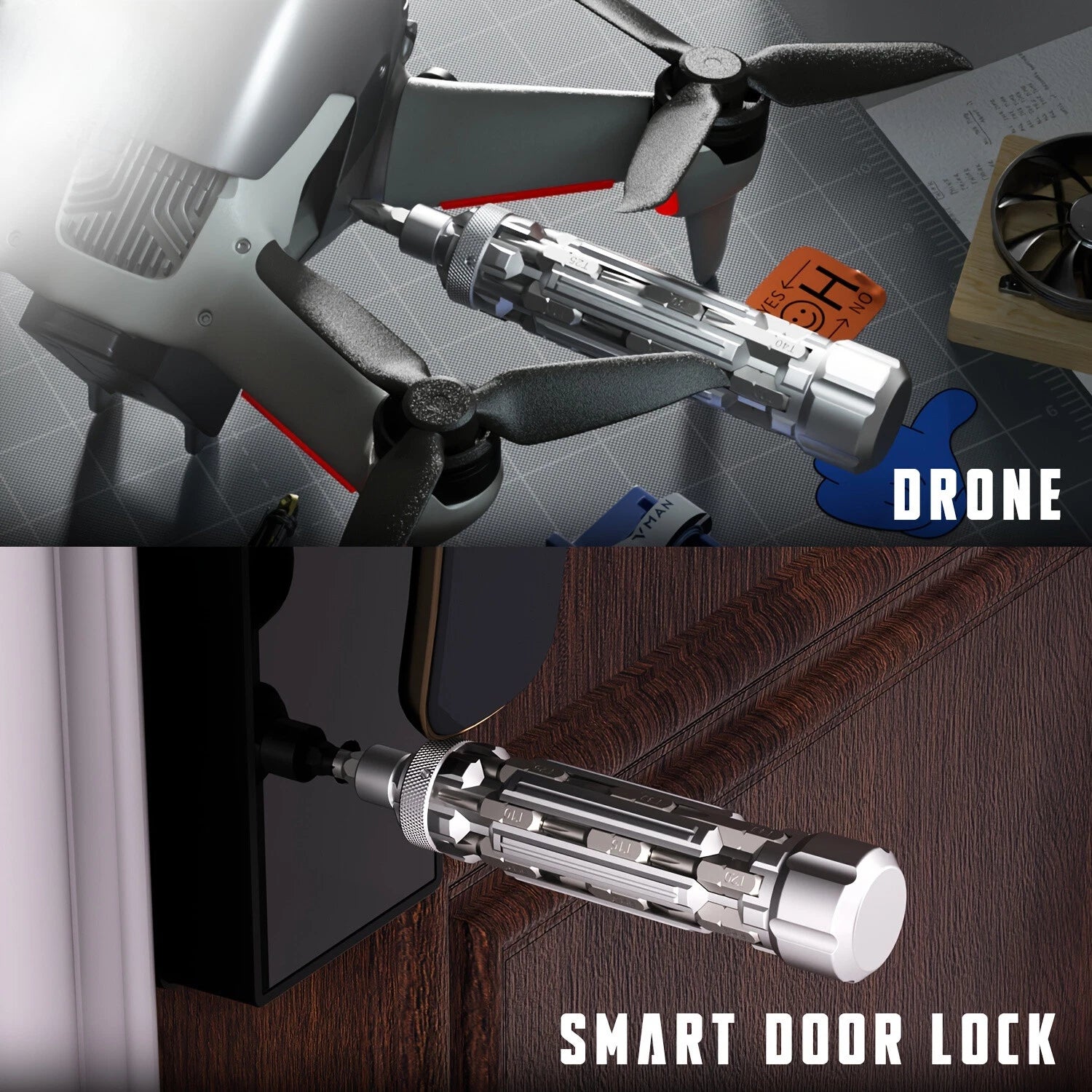 Multi-Function Screwdriver Set with Magnetic Hex Drill Bit Portable Repair Tool