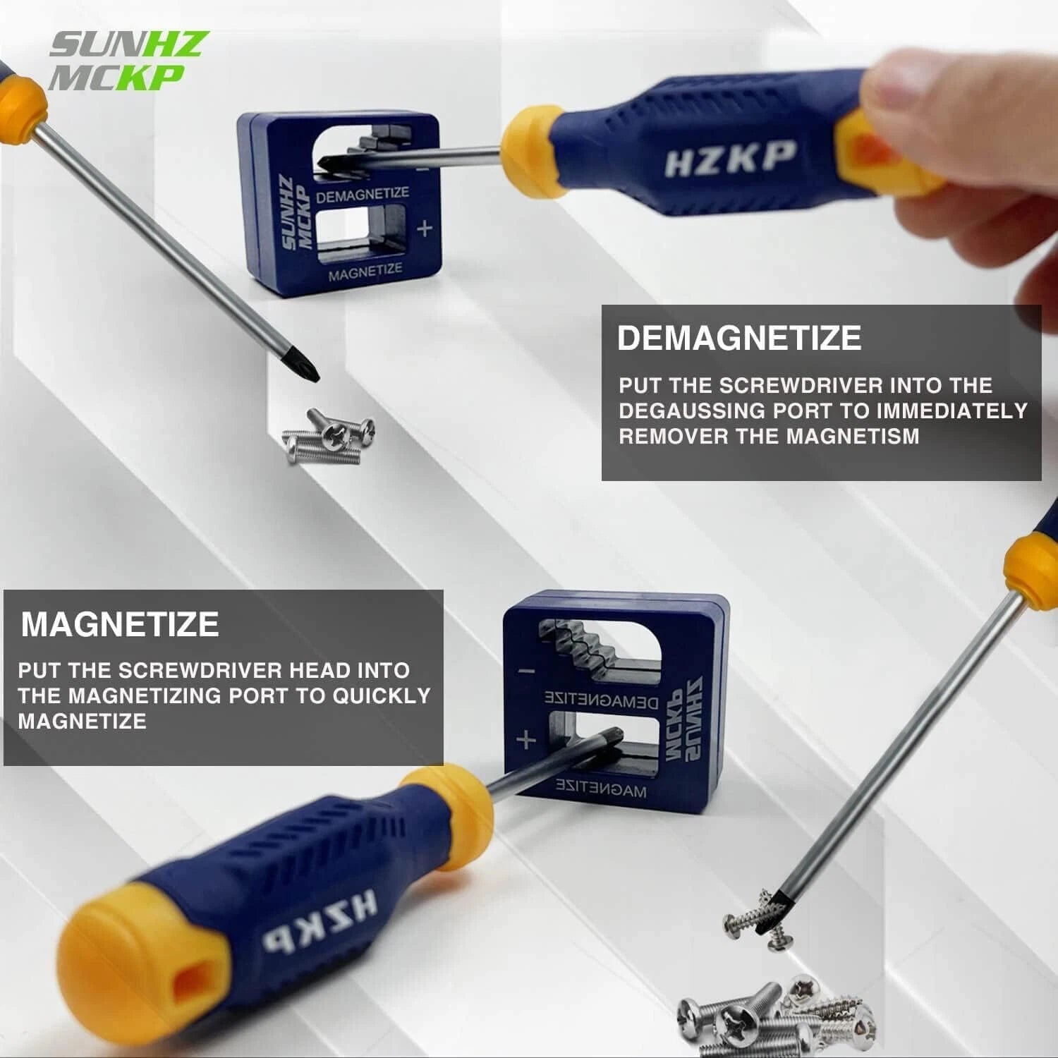 SUNHZMCKP Magnetic Screwdriver Set 66-Piece, S2- Alloy Blue, Yellow