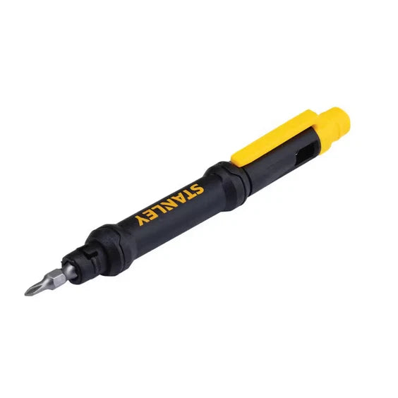 4-Way Pen Combination Screwdriver – Compact Pocket Tool w/ 2 Bits