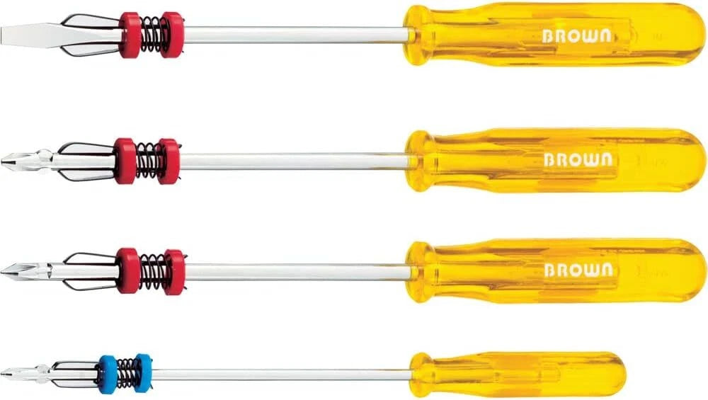 BROWN SCREW HOLDING DRIVER SET (#00,#0,#1, SLOTTED4.3mm) D-12SET