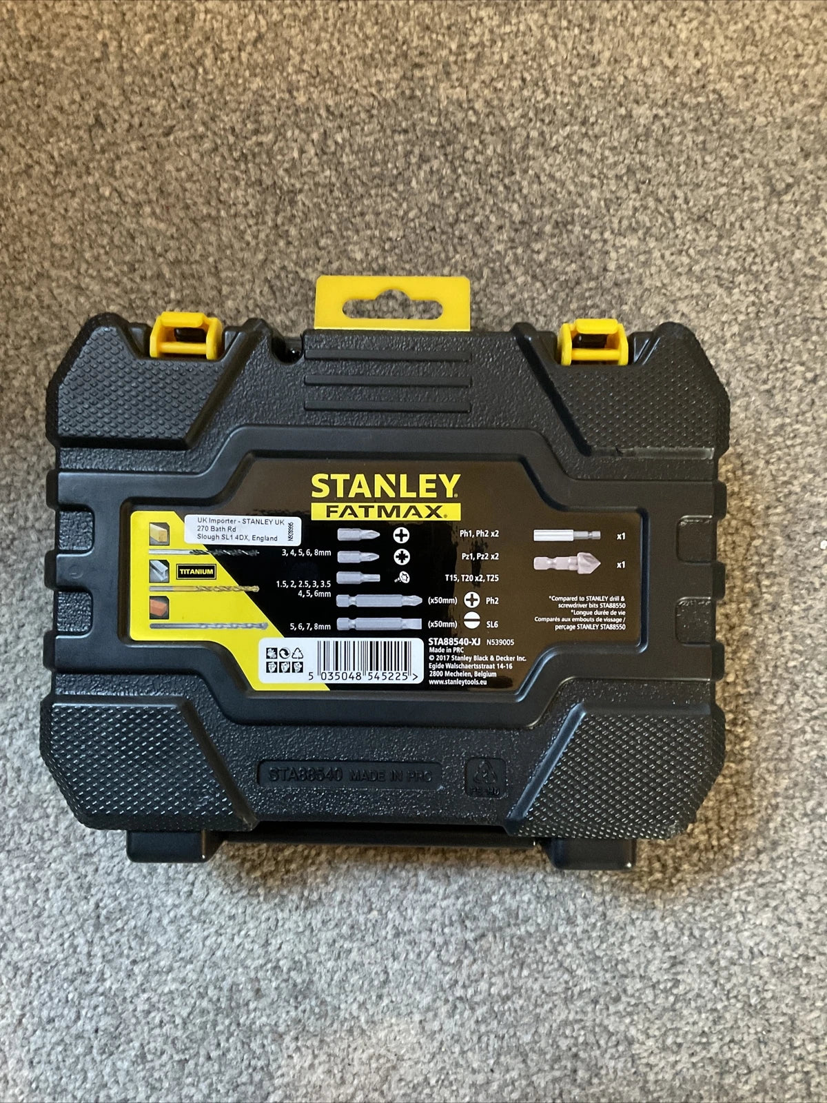 Stanley Fatmax Drill Bit Set & Bit Set Wood Metal Brick 31 Piece + Case STA88540